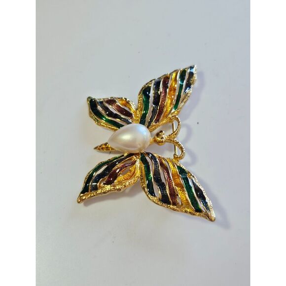 **Final Sale** FO Fernando Originals gold tone butterfly brooch - Picture 7 of 10